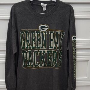 Men’s NFL Team Apparel Green Bay Packers Logo Long Sleeve T-Shirt